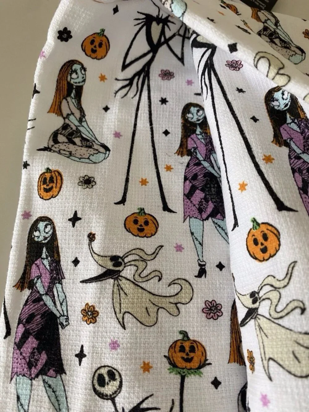 2 Pk Disney Jack Skellington Zero Nightmare Before Christmas Kitchen Towels NEW